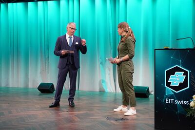 Thomas Keller et Nicole Glaus à la journée de la branche EIT.swiss