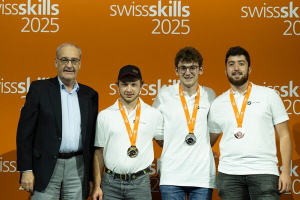 SwissSkills 2025, podium des installateurs électriciens