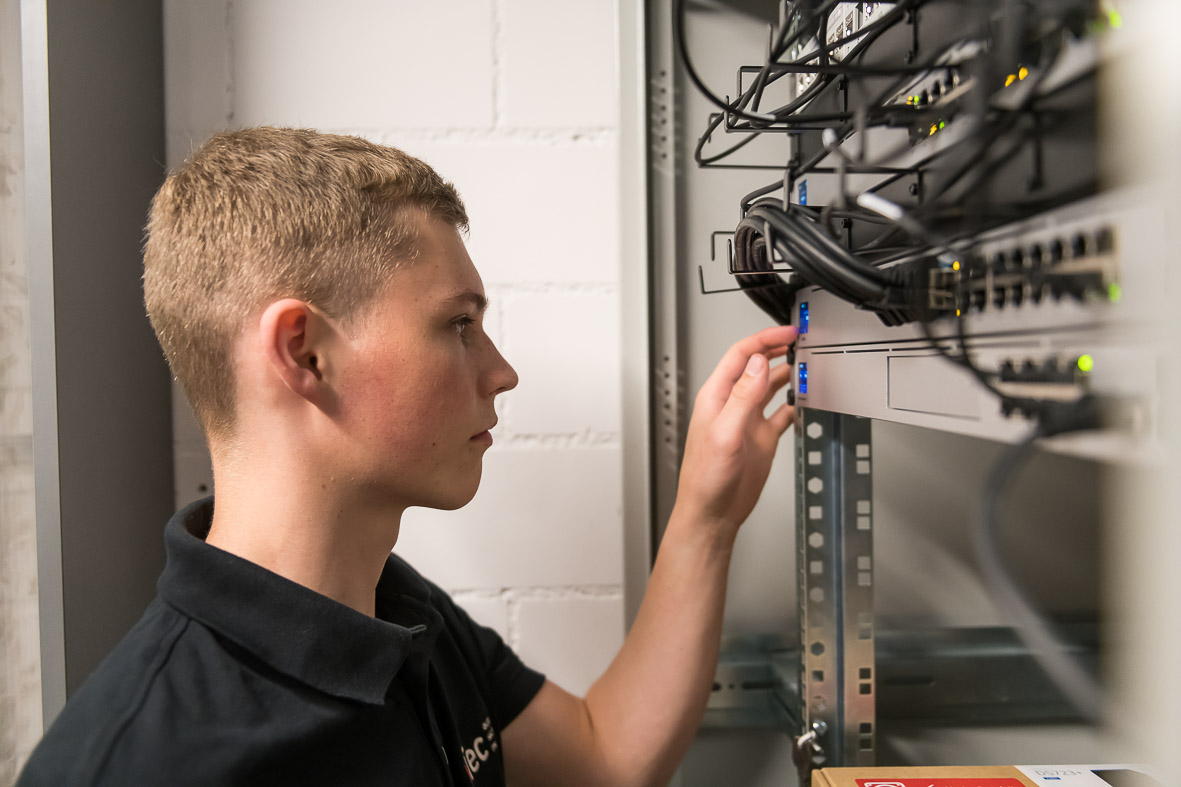 Informaticien du bâtiment au travail