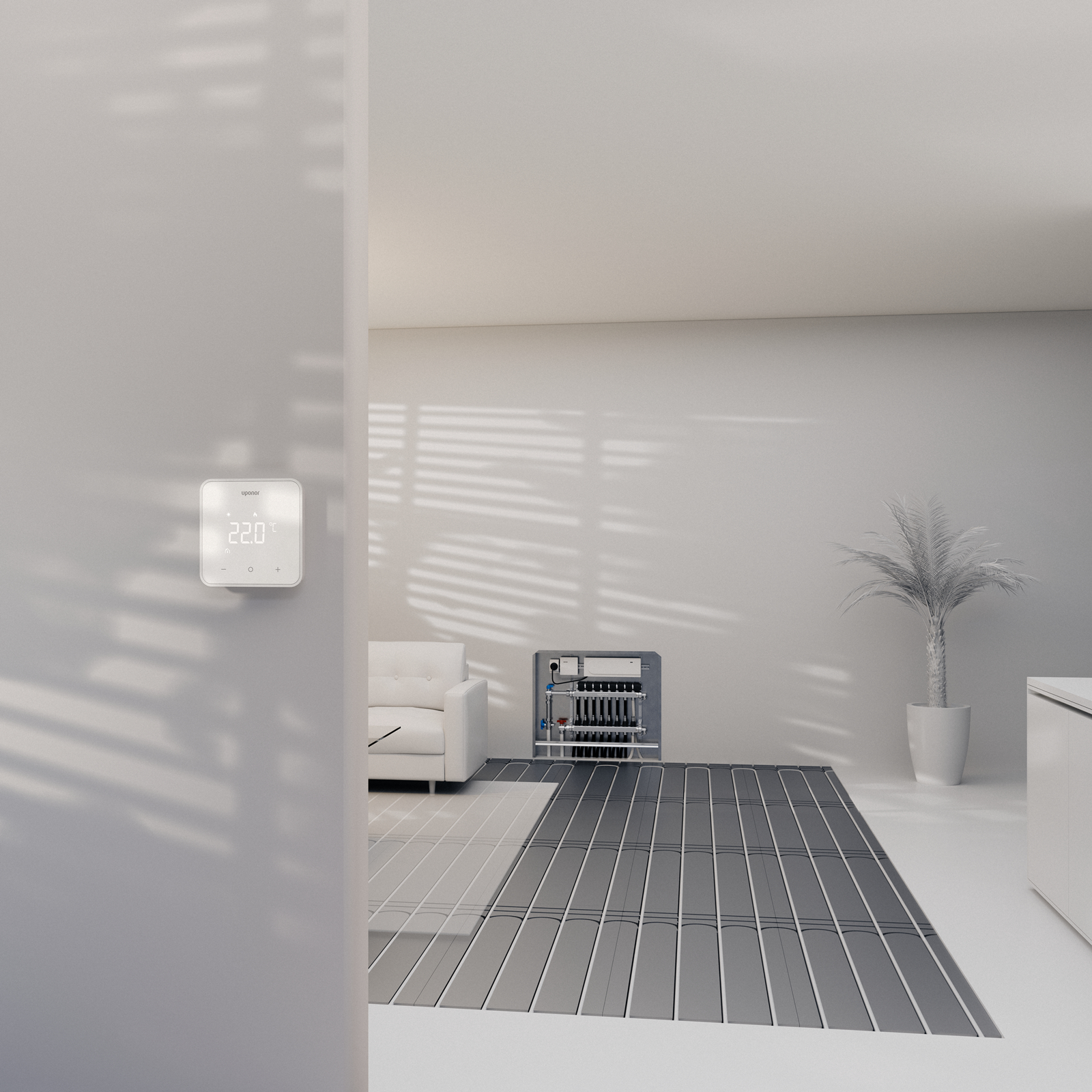 Chauffage intelligent avec Uponor Smatrix AI : vue éclatée